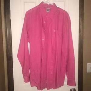 Cinch button up pink